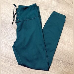 •VICTORIA’S SECRET• TEAL LACE UP LEGGINGS